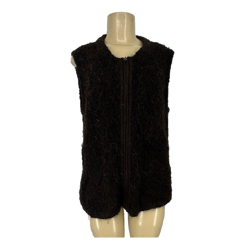Tabask Medium Women ZIP Up Handmade Peruvian Alpaca Blend Sweater Cardigan 2-4